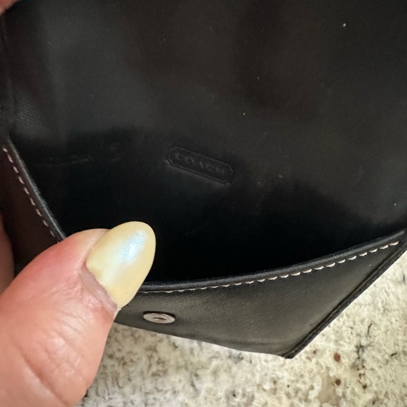 COACH Black Leather Wallet with Silver Buckle Excellent Condition - Picture 7 of 12